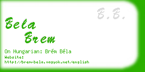 bela brem business card