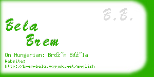 bela brem business card